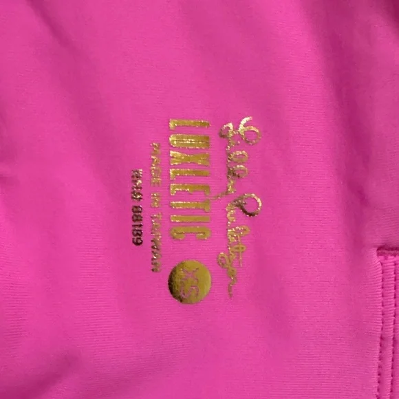 Lilly Pulitzer Luxletic Pink and Blue Swirl Leggings - Picture 2 of 3